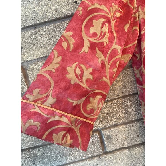 Mary McFadden Saks Fifth Avenue Vintage Velvet Floral Maxi Dress M - Picture 4 of 9